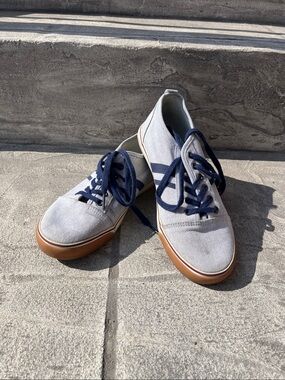 Joe Fresh Light Gray Canvas Sneakers with Navy Accents